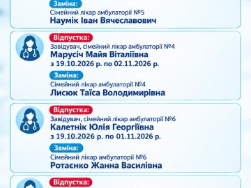Лікарі у відпустці